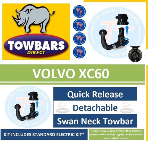 Detachable swan neck towbar - detachable,