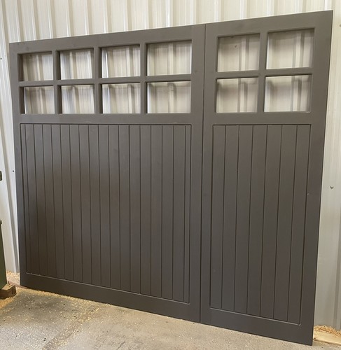 Insulated wooden garage doors