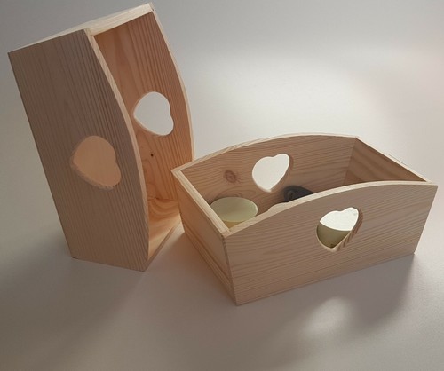 Unpainted wooden box fruit - box,,