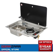 Campervan Sink Cooker & Tap SINGLE BURNER CAMPERVAN MOTORHOME RH W/ Hob Outdoors
