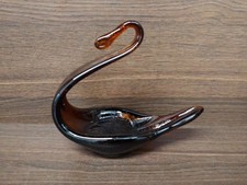 Brown Glass Swan Figure 