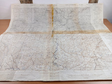 HUGE WW2 "BATTLE OF MONTE CASSINO" (ITALY) ALLIED COMPOSITE MAP (4 MAPS JOINED)