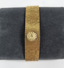 Vintage Ladies Rotary Manual Wind 21 Jewels Gold Plated Watch Tree Bark Strap