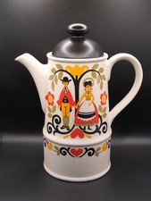Sadler, Folk Love Coffee Pot c. 1970, Vintage