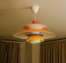 Louis Poulsen PH 5 Pendant, Orange / Mid Century Style