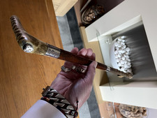 ANTIQUE VICTORIAN SILVER HALLMARKED COLLAR HUNTING WHIP CROP CALLOW & SON LONDON