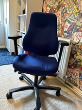 Spira Plus High Back Office Chair - Blue - Inflatable Lumber Support