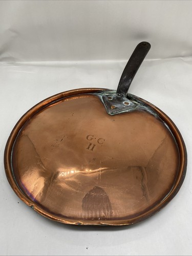 Antique copper pan lid - antique, iron