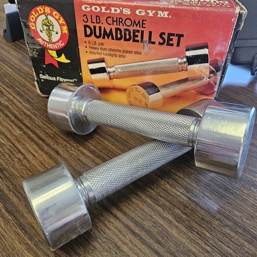 Vintage golds gym 3lb - gym, chrome
