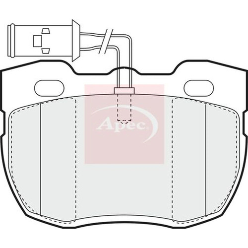 Apec front brake pad - apec, set