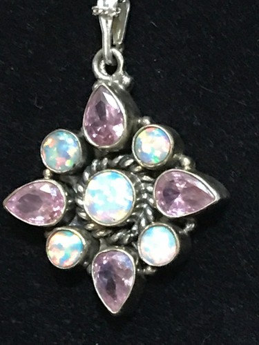 Vintage sterling silver opal - , &