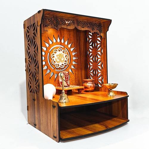Wooden pooja mandir wall - pooja,