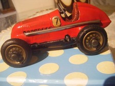 vintage Schuco 1050 RED Mercedes GP  Tinplate 1930s Racing car