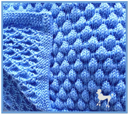 Knitting pattern baby - pattern, blanket
