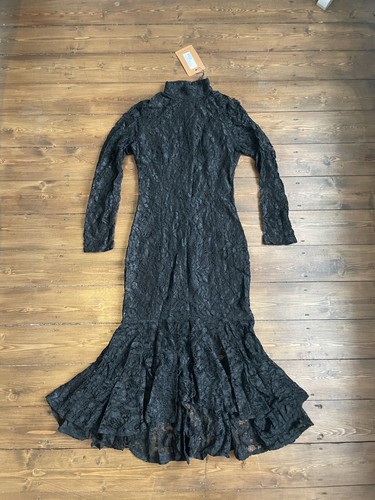 Black premium lace fishtail - black,