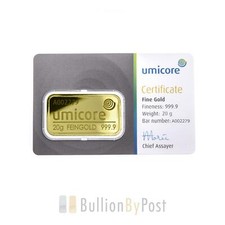 Umicore 20 Gram Gold Bar