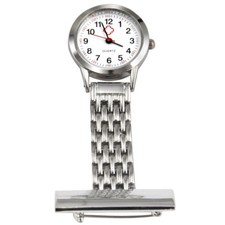 Stainless steel nurse watch - stainless,