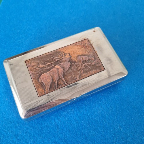 Vintage metal cigarette case - metal,
