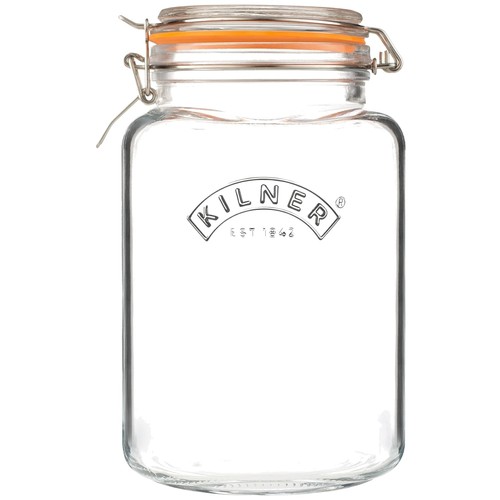 Kilner square clip top jar - clip, 3l