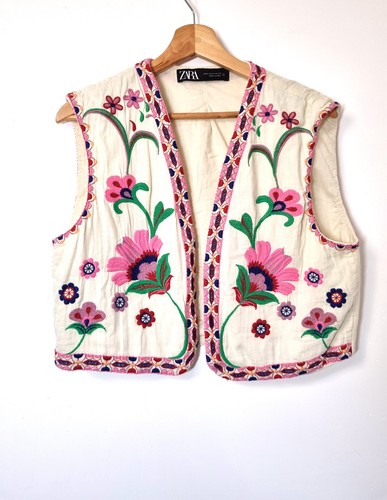 Zara embroidered waistcoat - zara,