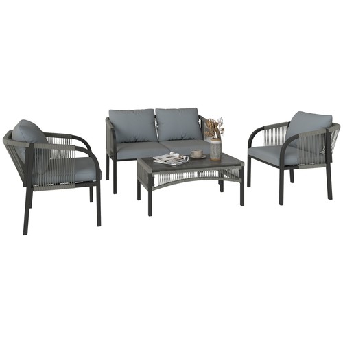 Outsunny piece rattan garden - 4,