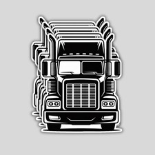 Semi Truck Stickers 4PCS: 18 Wheeler Vinyl Decals for Trucker, Road Lover