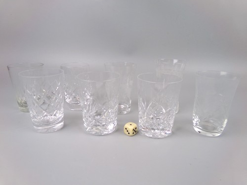 Small crystal glass tumblers - tumblers, x