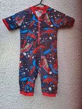 MARVEL: Spiderman Cute All-Over Print Zip Up Child Sleepsuit  2-3yrs