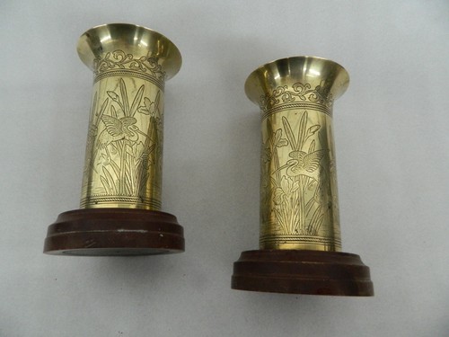 Trench art brass shell - trench,