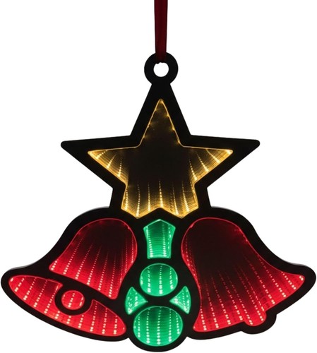 Led infinity mirror twin bells - infinity,