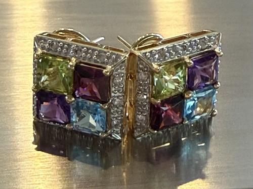 14k square french clip - french,