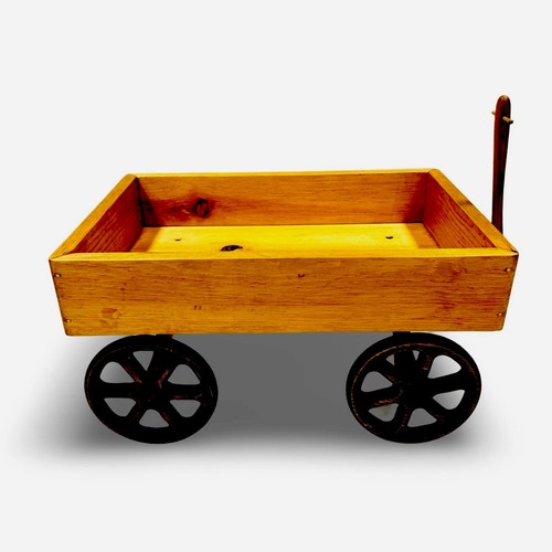 Vintage wooden wagon knotty - vintage,