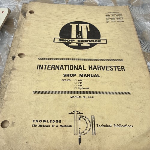 Shop manual international - i&t,
