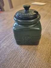 ⭐NEW. LE CREUSET Stoneware Condiment Jar, Mint Sauce, Green, Excellent