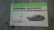 Honda Accord 2 Door Hatch Hatchback Owners Manual Handbook Instructions 1979