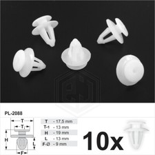 10x Interior Door Card Trim