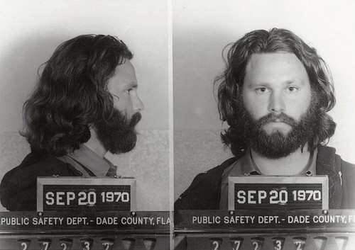 Jim morrison police mug shot - morrison,