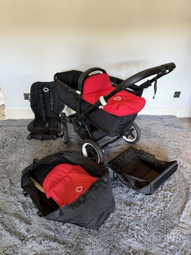 Bugaboo donkey duo red used - duo,red,,