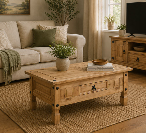 Solid pine drawer coffee - 1,