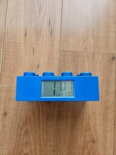 LEGO BLUE ALARM CLOCK 2010 WORKING BATTERY POWERED 9002151 BRICK
