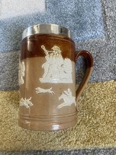 Doulton Lambeth silver rimmed