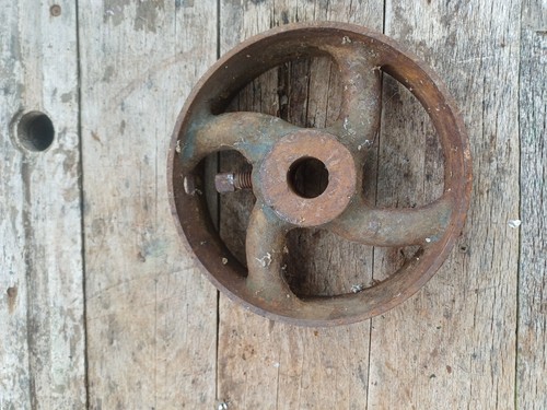 Antique vintage cast iron belt - vintage,