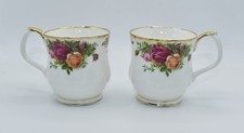 Pair Royal Albert Old Country Roses Montrose Shape Mugs, second quality