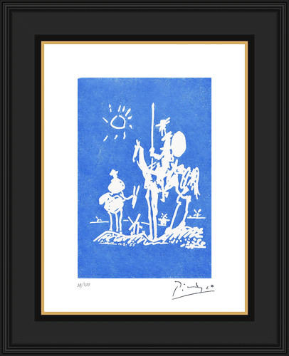 Picasso don quixote linocut - don, quixote,