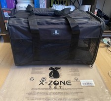X-ZONE PET Airline-Approved Pet Carrier Black Travel Bag for Cat / Small Dog