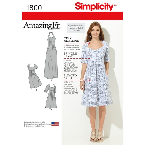 Simplicity 1800 dresses - dresses, misses