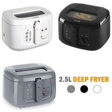 2.5L Deep Fat Fryer Chip Electric Non-Stick Pan & Safe Basket Handle With Window
