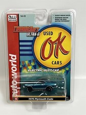  Plymouth Cuda 1970 Blue Thunderjet Ultra G HO Slot Car Auto World SC377-6