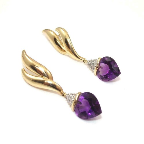 14k yellow gold - yellow, purple