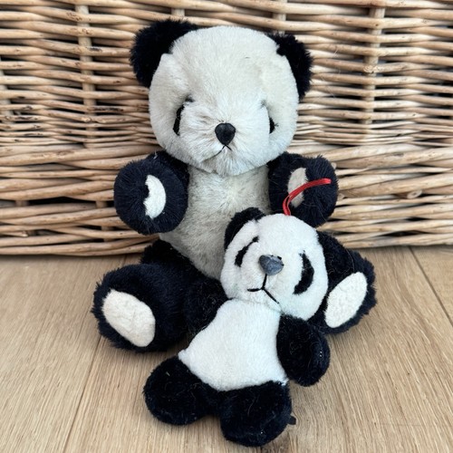 Vintage mohair panda bears - vintage,